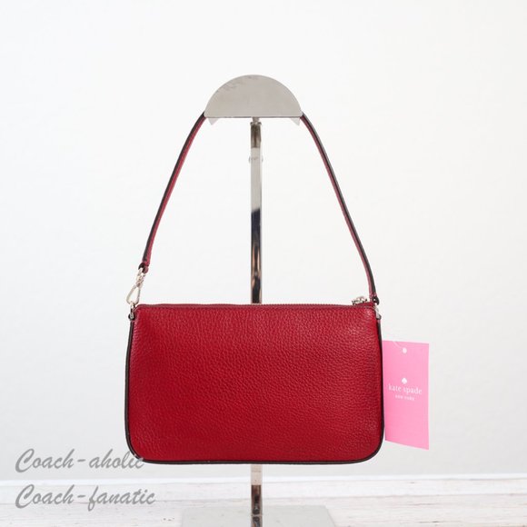 NWT Kate Spade New York Leila Leather Convertible Wristlet Wallet Bag in Red - Picture 8 of 12